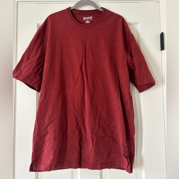 Duluth Men’s Red Relaxed Fit Longtail T Tee Shirt Size Medium - Picture 1 of 3